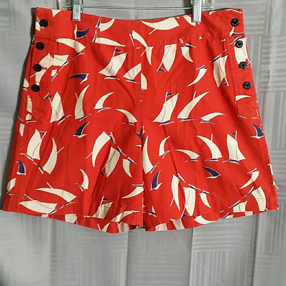 Ralph Lauren Pants - Vintage Ralph Lauren 8 High Waist Shorts Red Pinup